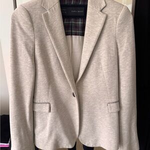 Zara Basic Light Gray Blazer